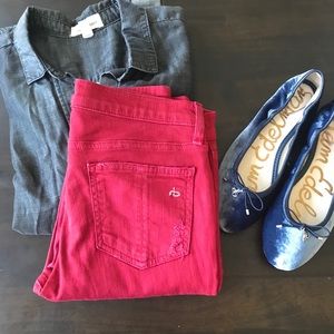 Rag & Bone Skinny Jeans. Red Sz 27. Beautiful!